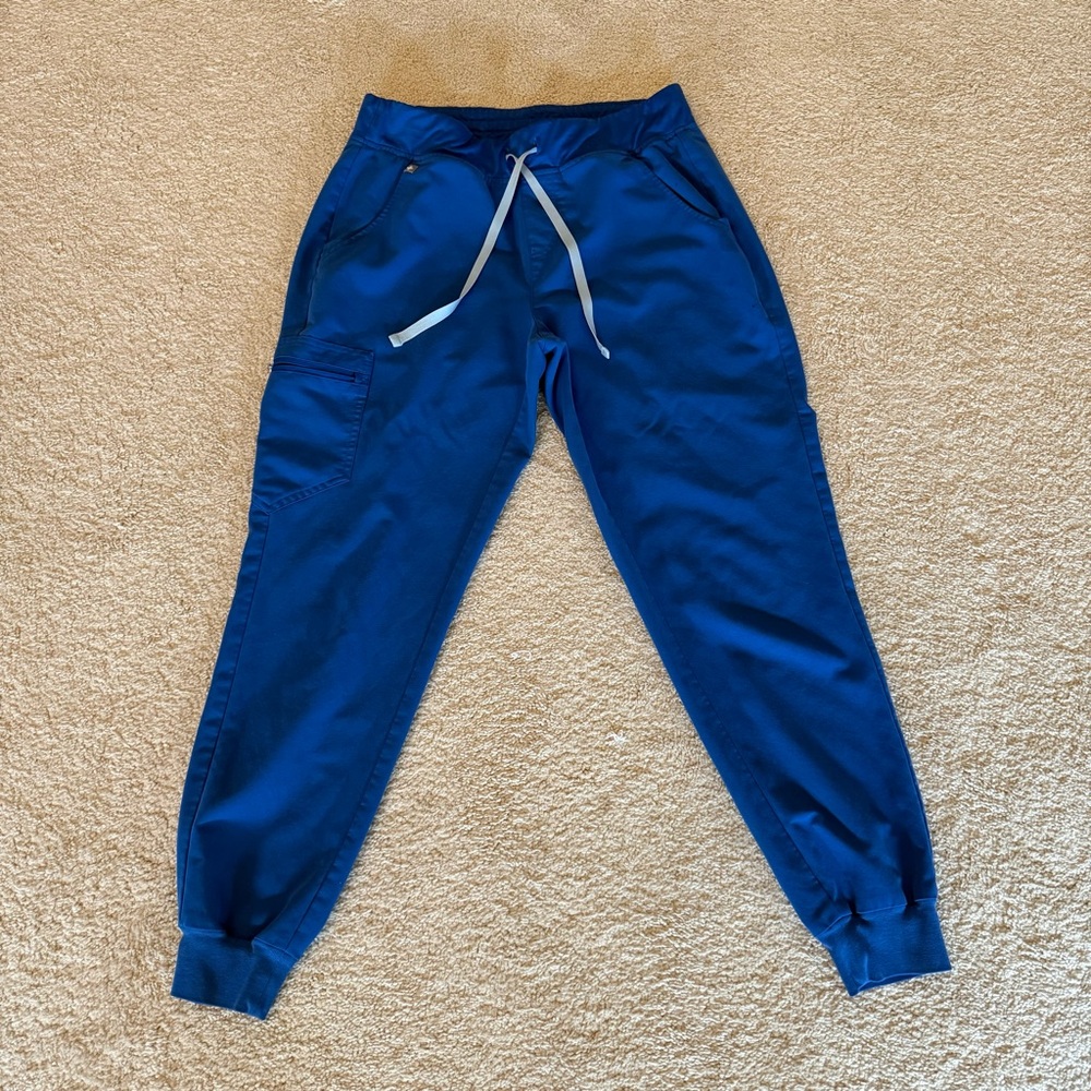 Figs Royal Blue Drawstring Jogger Scrub Pants